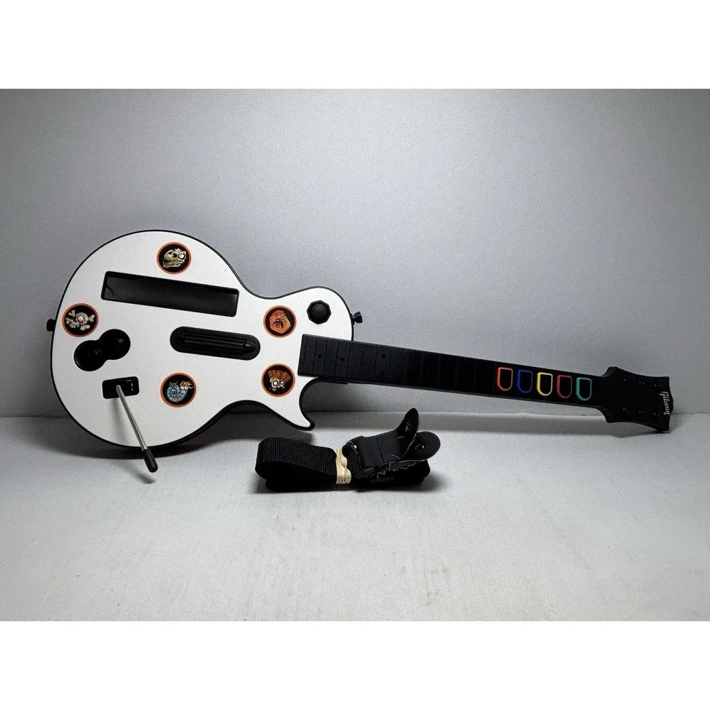 Nintendo Wii Guitar Hero Gibson White Les Paul Aerosmith Bundle Tested Working!